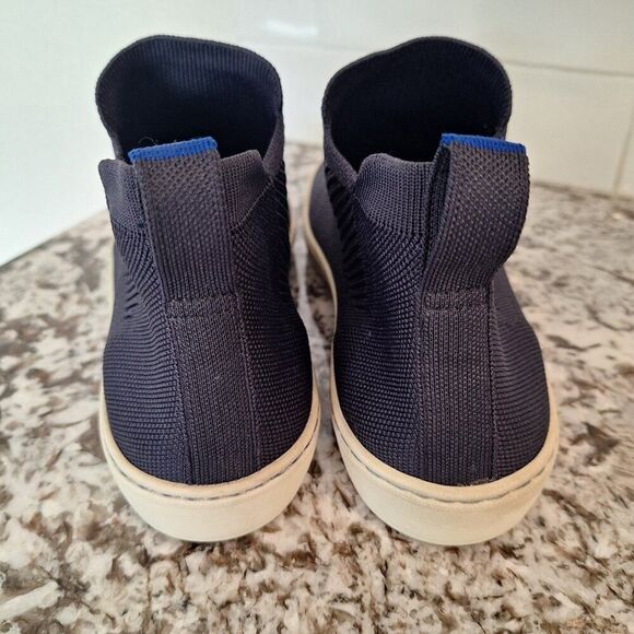 Rothy's Chelsea Boot Knit High Top Sneakers 10.5 Blue - Picture 3 of 9